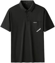 Groot T-shirt met korte mouwen Heren Plus Fat Plus losse casual revers elastische traceless korte mouw