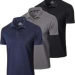 Gaiatiger Men's Polo Shirts,3 Pack Short Sleeves,Dry Fit Lightweight Golf Shirts,Breathable Men's Top,Work